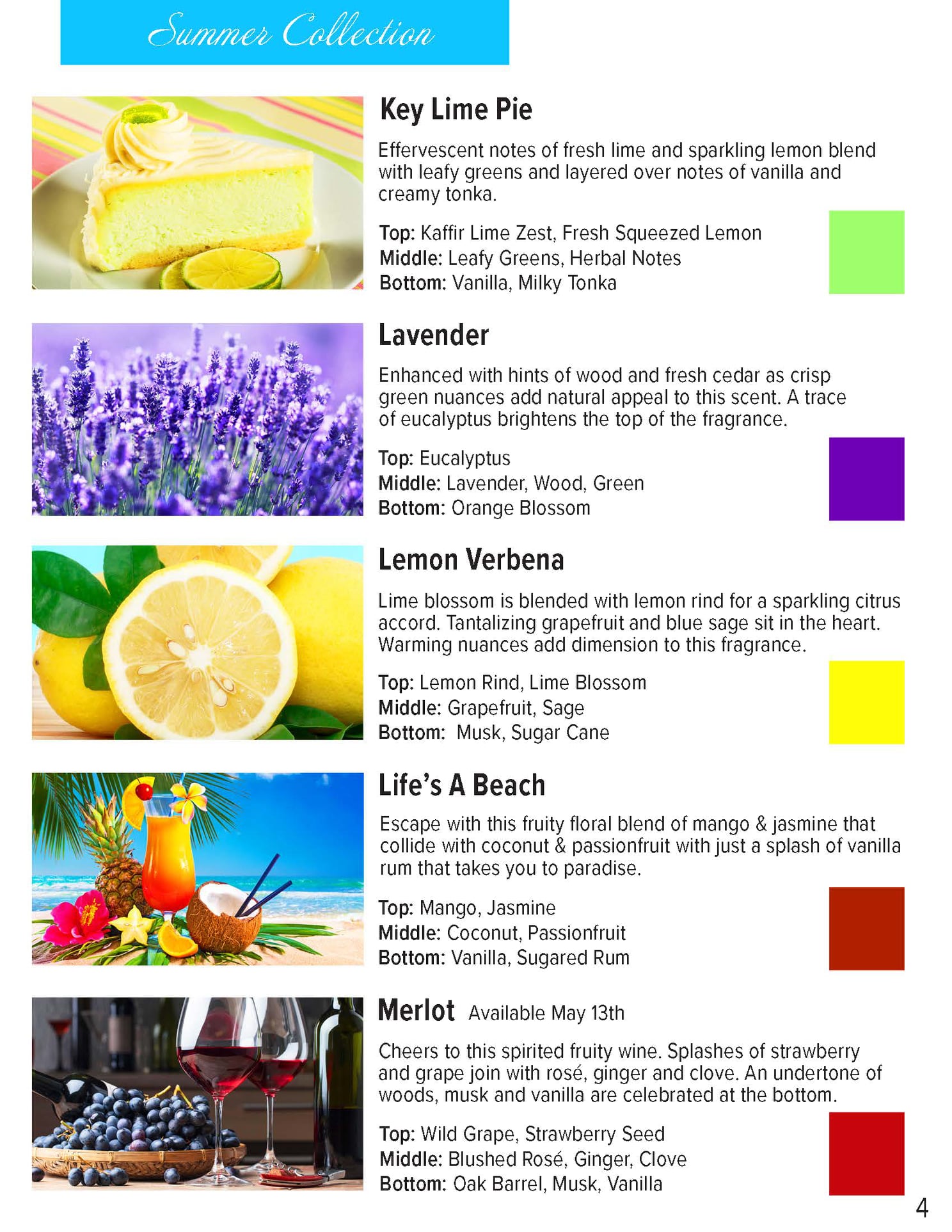mia bella candles summer scents